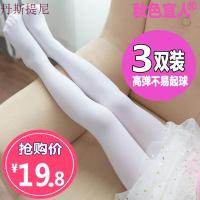 儿童舞蹈袜女童薄款夏季连体丝袜白色小孩长筒袜宝宝打底裤防勾丝