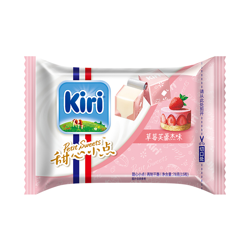 KIRI凯芮甜心小点 草莓芙蕾杰味78g