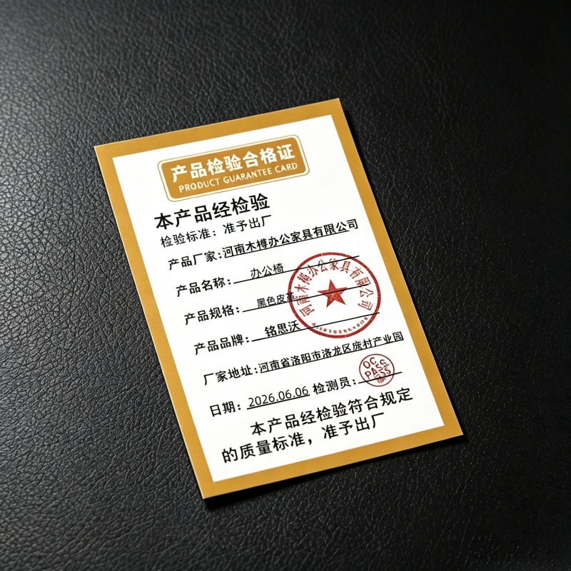 铭思沃办公椅黑色皮革把高清大图