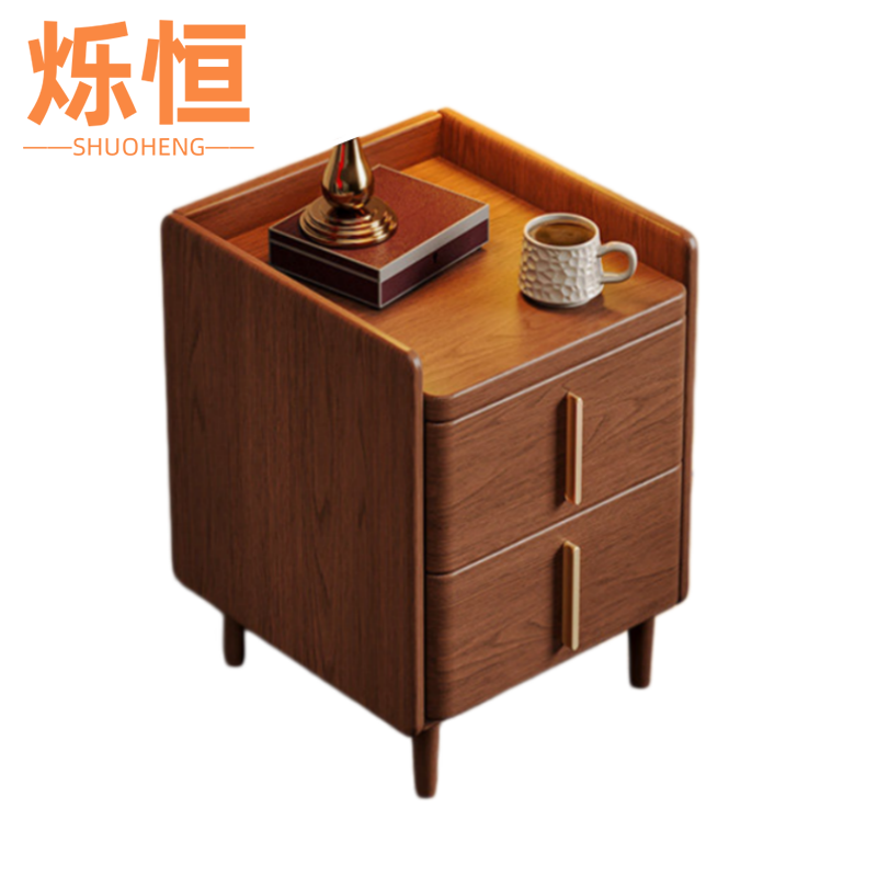 烁恒床头柜双抽50*50*55CM个高清大图