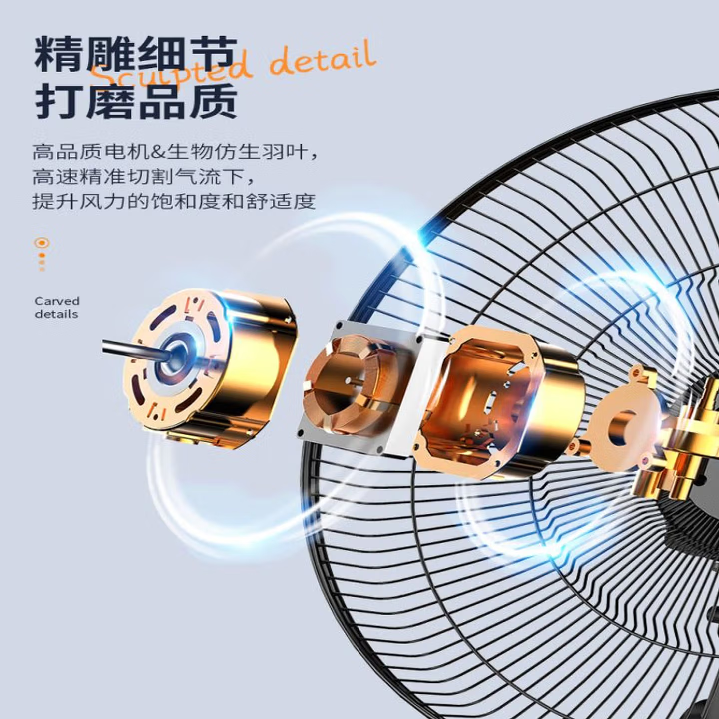MELNG无叶风扇家用静音循环空气循环扇智能遥控变频节能设计轻音运行摇头送风高清大图