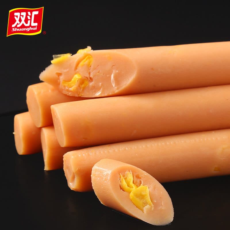 双汇(Shuanghui) 润口香甜王玉米肠240gx2袋 香肠休闲火腿肠热狗台式肉类零食小吃烧烤肠图片