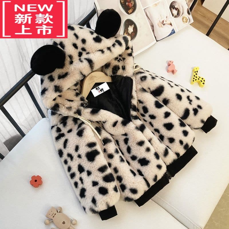 可莉允女童冬装加厚棉衣男童宝宝仿皮草外套儿童毛毛衣休闲洋气棉袄韩版棉服图片