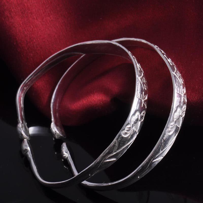 梦克拉Mkela 足银手镯 长命百岁 足银饰品 手镯 宝宝手镯 儿童手镯 银图片