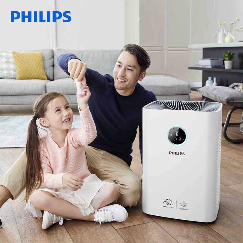 飞利浦(Philips)智能空气净化器AC6676/00家用型高效级除甲醛除烟尘PM2.5数字显示空气净化器手机远程可控