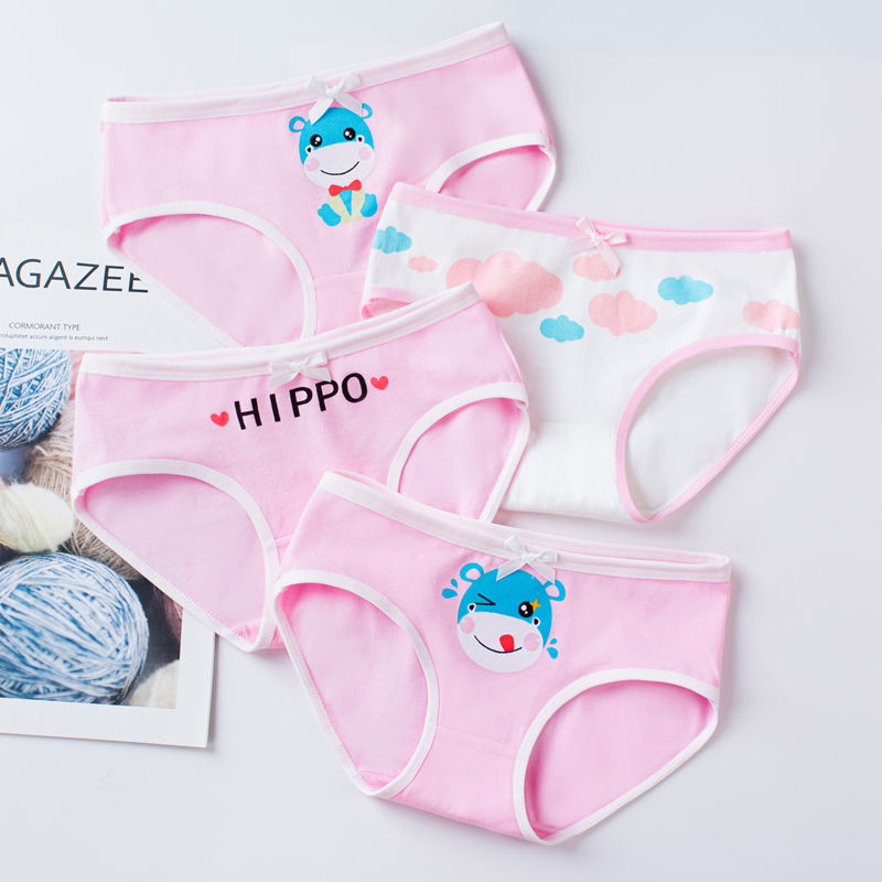女童内裤纯色棉三角宝宝婴儿中大童小学生面包裤小女孩短裤儿童内裤臻