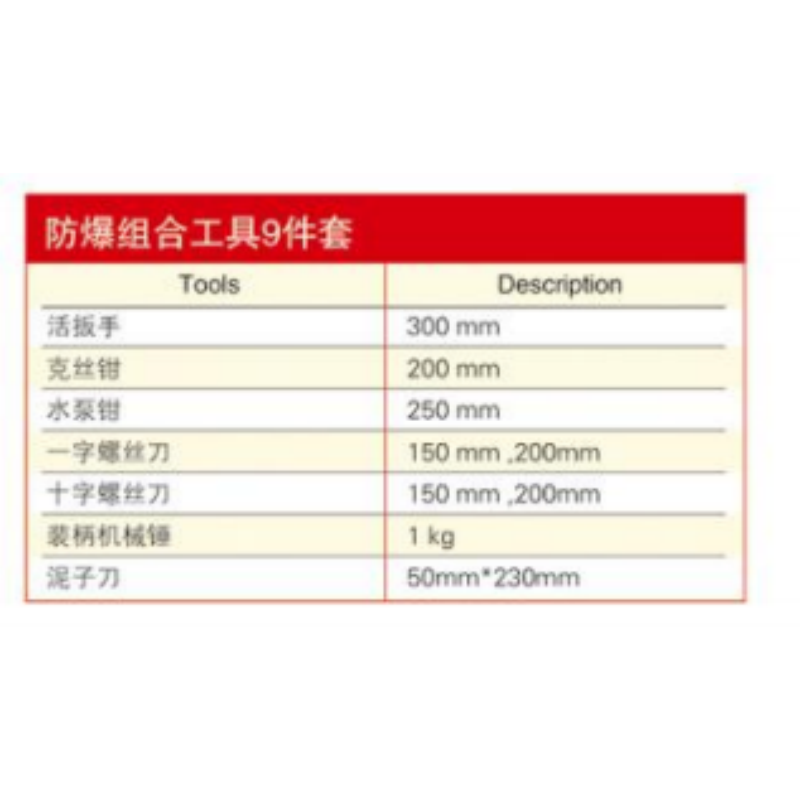 四凯铍青铜组合工具9件套SK-OS-099套高清大图