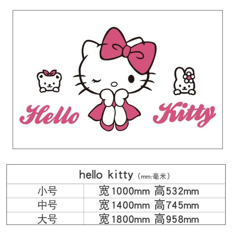 哈喽kt猫亚克力立体3d墙贴女孩卧室房间床头可爱装饰背景墙卡通画