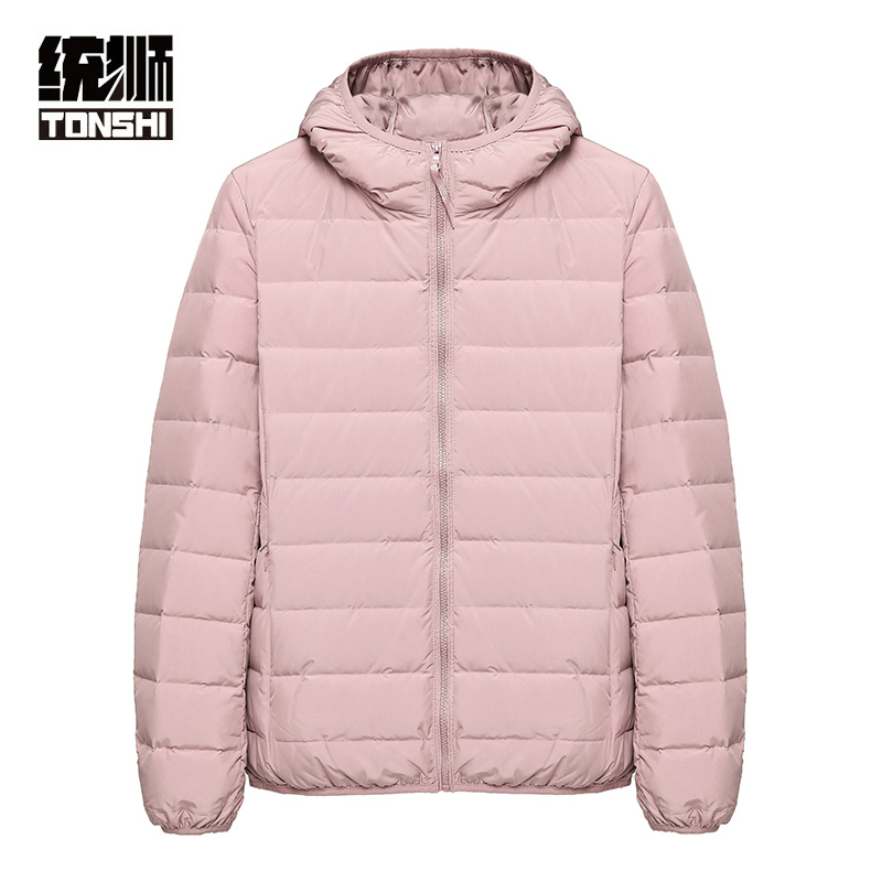 统狮女连帽羽绒服C47 件 粉色 XXL