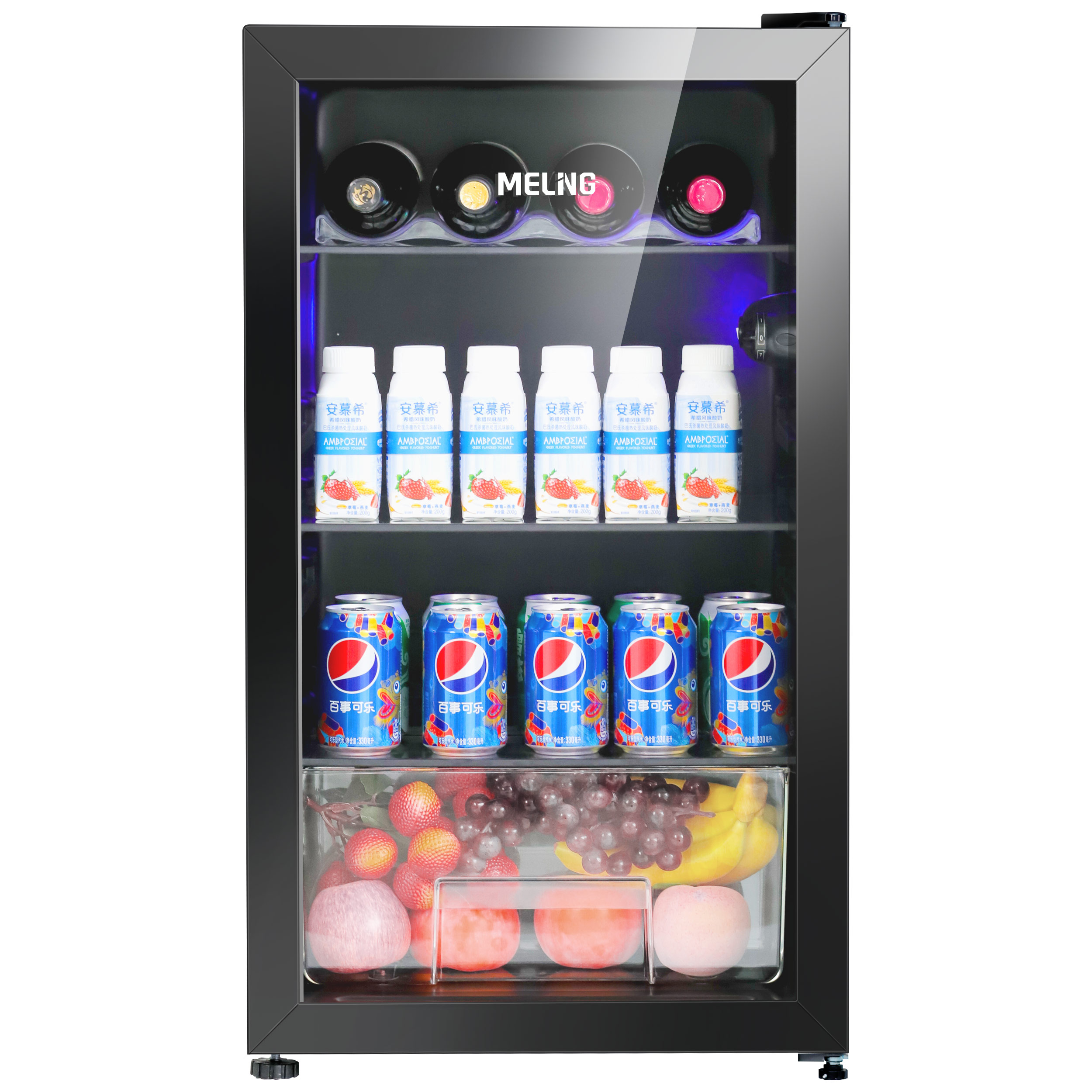 美菱 (MELING)立式家用冰吧 冷藏保鲜迷你展示柜 茶叶水果护肤品小型冰柜SC-102