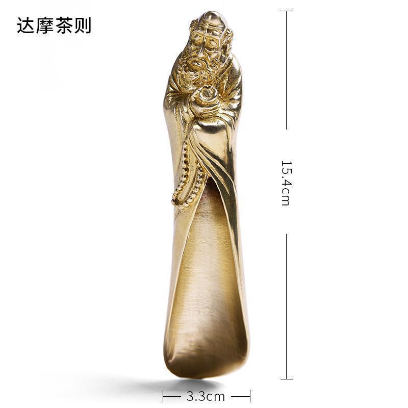 美帮汇达摩全铜分茶勺茶铲茶夹勺子取茶叶匙茶匙茶道六君子功夫茶具配件高清大图