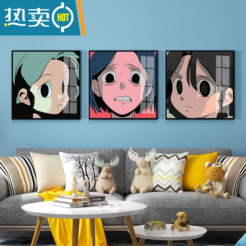 敬平潮流挂画动漫AOKIZY装饰画潮牌二次元客厅卧室床头墙面壁画装饰画高清大图
