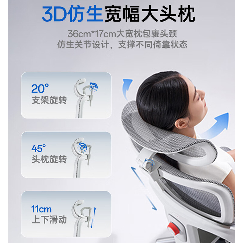 西昊 B300-PRO-102-JT 人体工学椅 灰色 电竞椅办公椅电脑椅高清大图