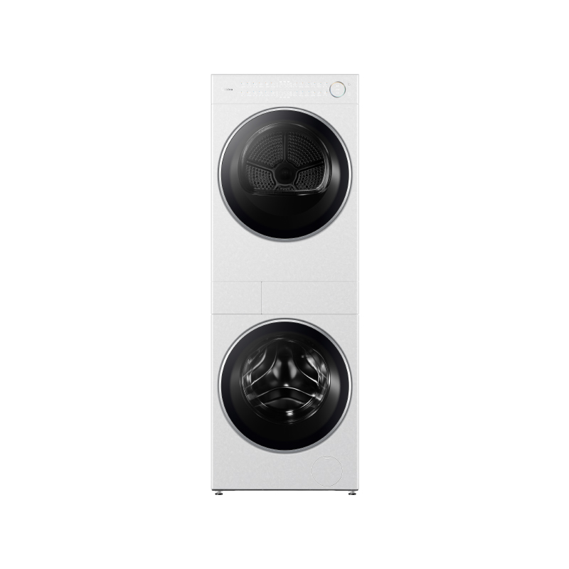 美的(Midea)清风明月2.0洗烘塔洗烘套装10KG滚筒洗衣机全自动+变频热泵烘干机MGH20A-W+MGH20AIR高清大图