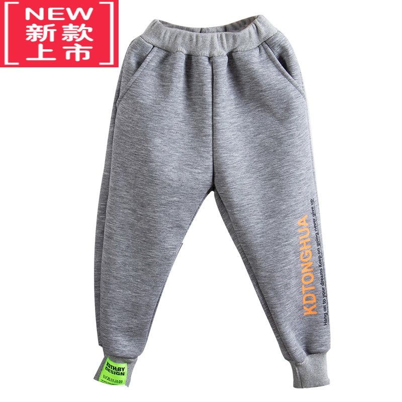 可莉允男童秋冬奥粒绒运动裤子儿童加绒加厚保暖裤休闲长裤中大童卫裤潮图片