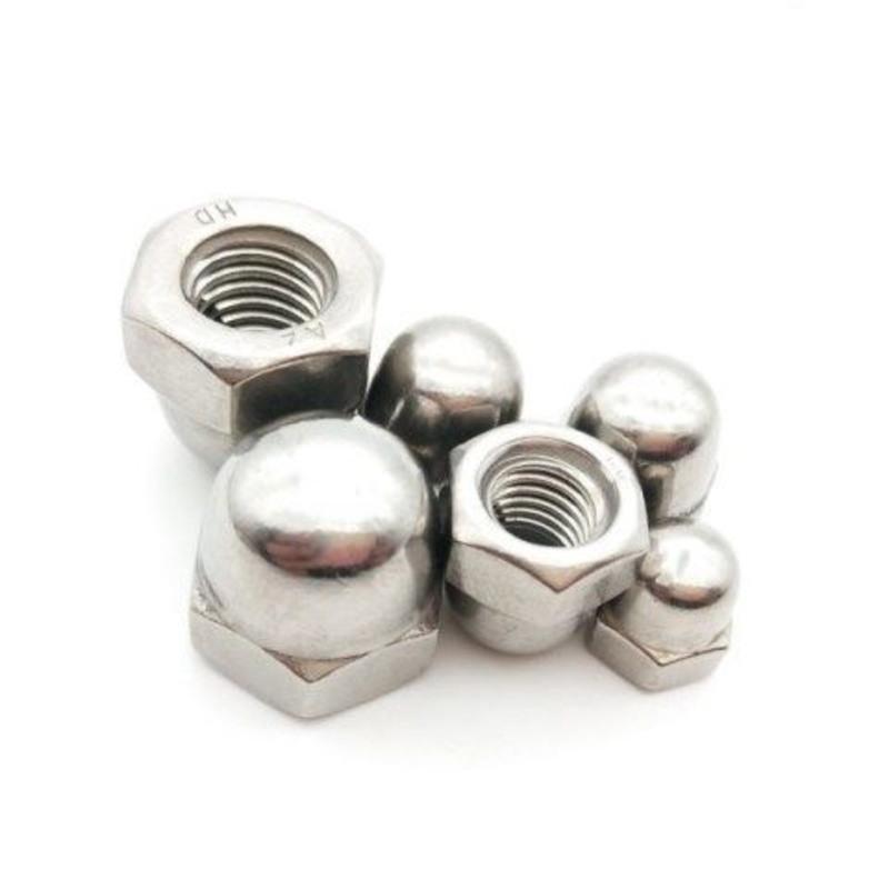 304不锈钢盖型螺母盖形螺帽圆头盖母盖子螺母装饰螺母m4m5m12304m450