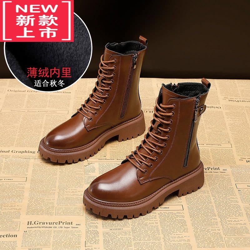 可莉允女童靴子2022新款秋冬款马丁靴英伦风公主中大童儿童短靴单靴图片