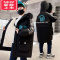 可莉允男童冬款加绒派克服棉衣大童洋气2022新款外套冬装炸街棉服大毛领