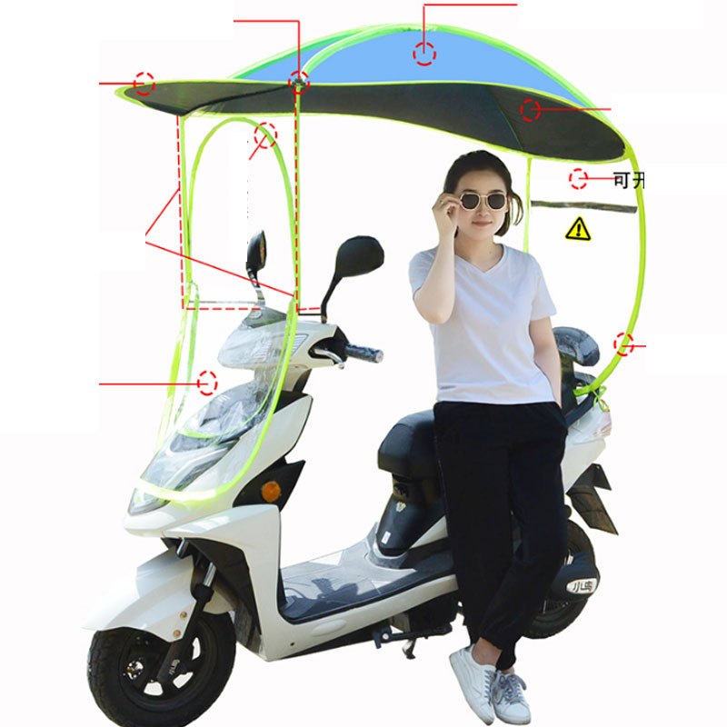 电动车摩托三轮遮雨棚蓬夏季遮阳伞电瓶自行车挡风罩生活日用晴雨用具