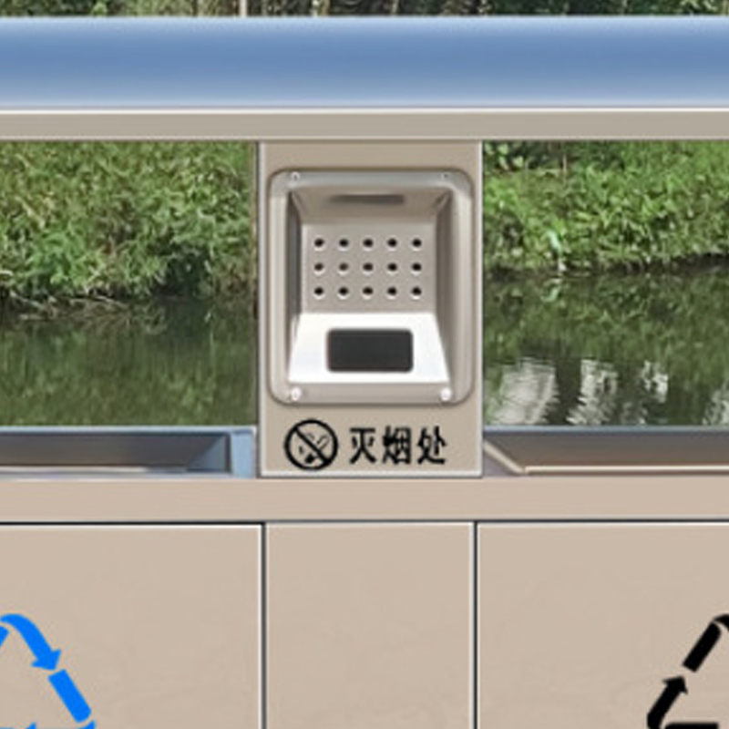 翌嘉 YJ4070401不锈钢分类垃圾箱公共场合环卫果皮箱户外垃圾桶 北京桶高清大图