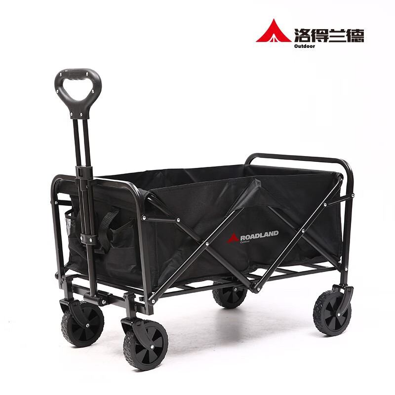 洛得兰德LD-TC102户外露营车营地车野营便携折叠5寸轮拉杆车小拖车黑色 80L 黑色