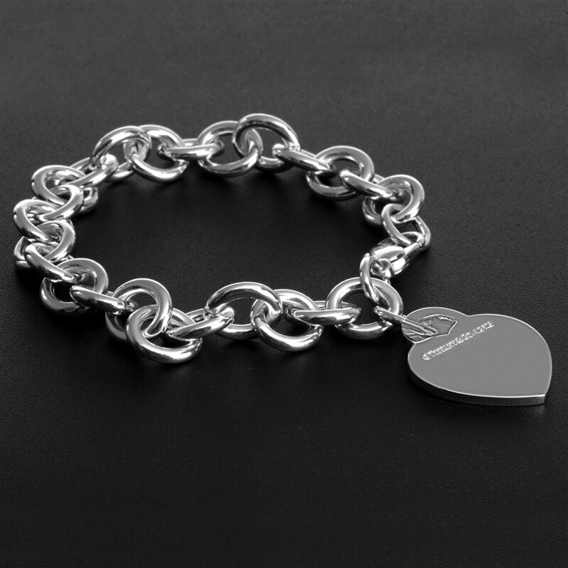 蒂芙尼tiffanycoreturntotiffany系列心形吊牌手链