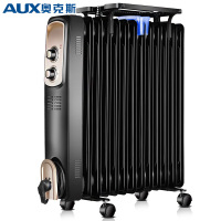 奥克斯（Aux）电暖器//电热油汀NSC-200-11D 宽片加热 智能恒温 倾倒断电 家用取暖器/电暖气