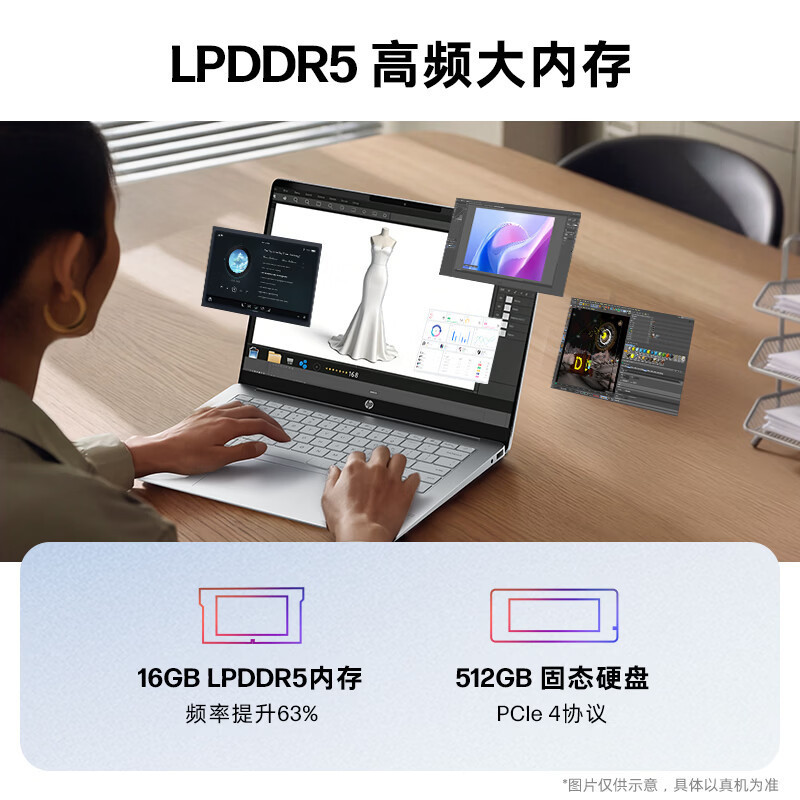 [新品]惠普HP 星Book 14 2026 14英寸轻薄笔记本电脑(酷睿5 210H 16G 512G 100%sRGB AI)银14-hu0052TU高清大图
