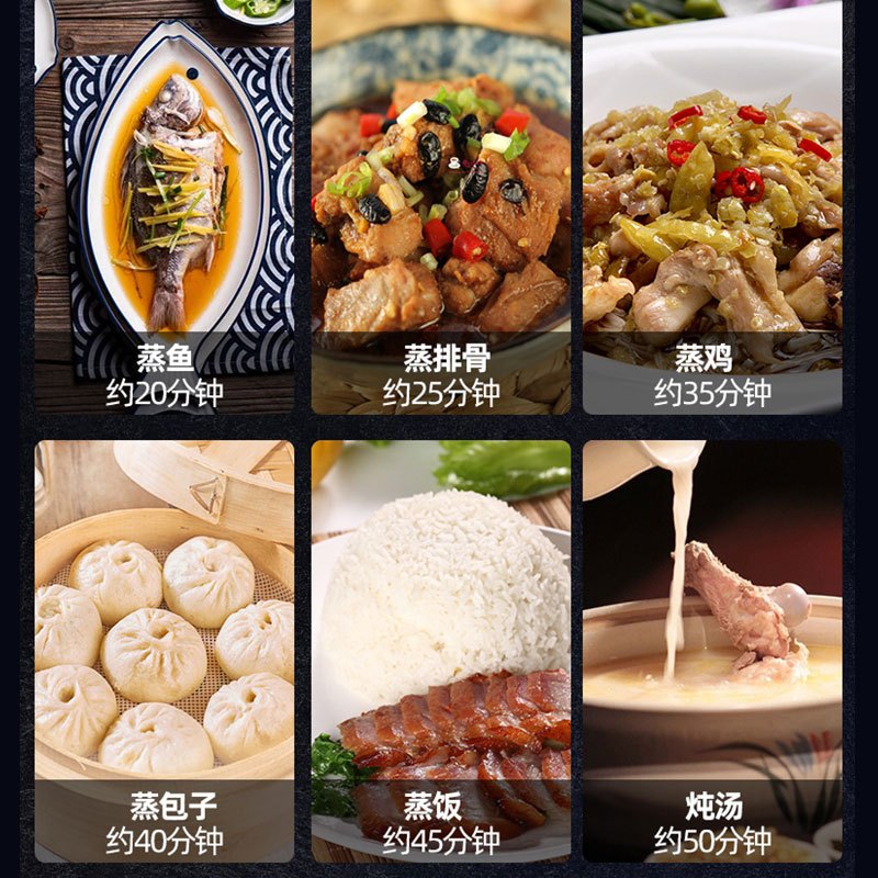 猛世大型食堂商用蒸饭柜车双门米饭电蒸箱机电热燃气蒸汽小型蒸箱 小6盘标准用电款
