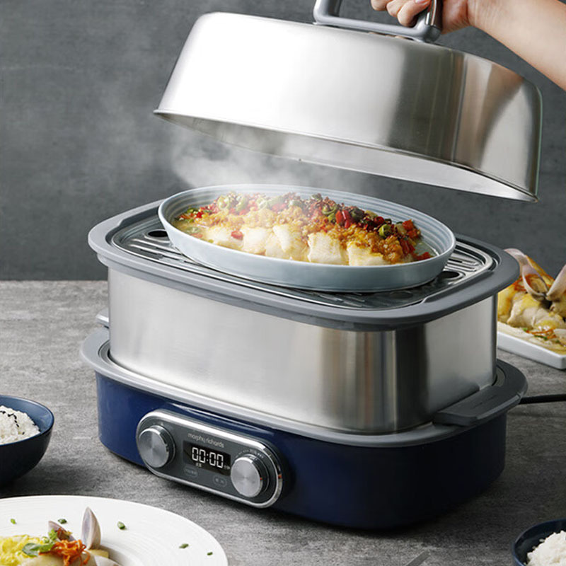 摩飞电器(MORPHY RICHARDS) 急速蒸锅12L 家用不锈钢大容量 MR1168高清大图