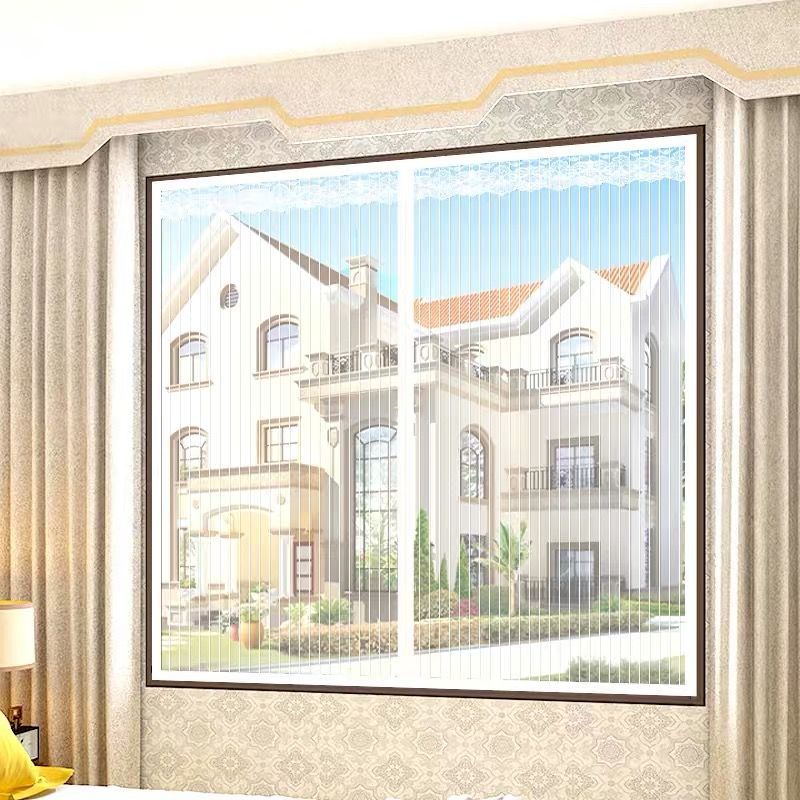 免穿纱窗门定做魔术贴防蚊纱窗纱窗高档窗帘加密防蚊磁性纱窗门帘