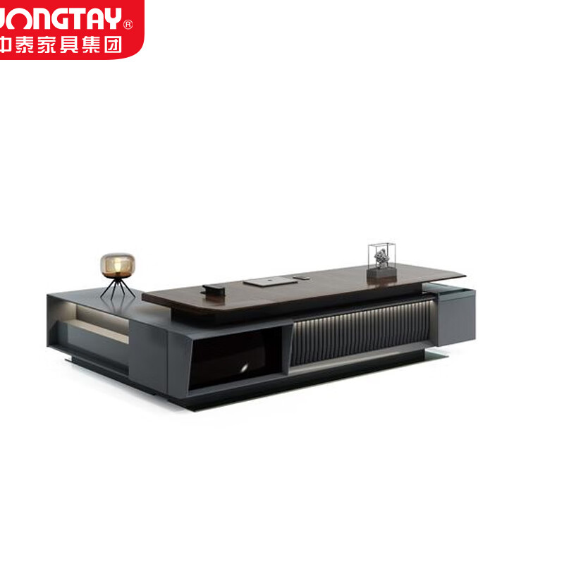 中泰(jongtay)老板桌办公桌高档大班台总裁经理办公室桌子简约现代家具2.4米 J-HSS-B24R高清大图