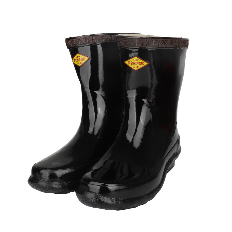 安全牌 高压绝缘雨靴10KV双安供电局电工绝缘鞋男防电10千伏 (计价单位:双)高清大图