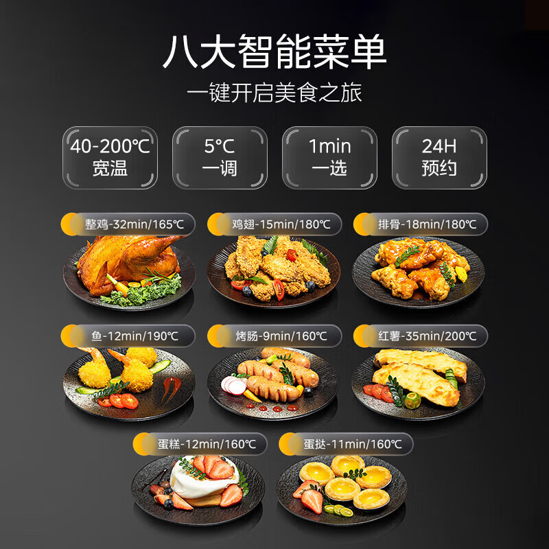 美的(Midea)小炎烤空气炸锅可视免翻面家用多功能电炒锅烤箱空气炸锅一体6L实用大容量 MF-KZC6054高清大图