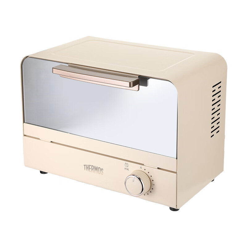 THERMOS电烤箱家用小型多功能大容量大功率可视外观广域控烘焙易操作可定时防烫把手设计 沥青灰 8L EHA-5103高清大图