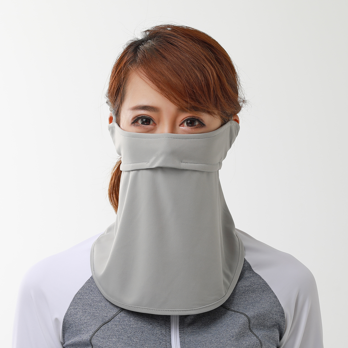 ohsunny防晒面罩户外骑行透气护颈防紫外线冷感男女遮阳面罩护肩视频