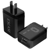 ESCASE iphone12/mini/Pro/promax充电器苹果充电头华为三星PD快充QC3.0插头 QC01黑