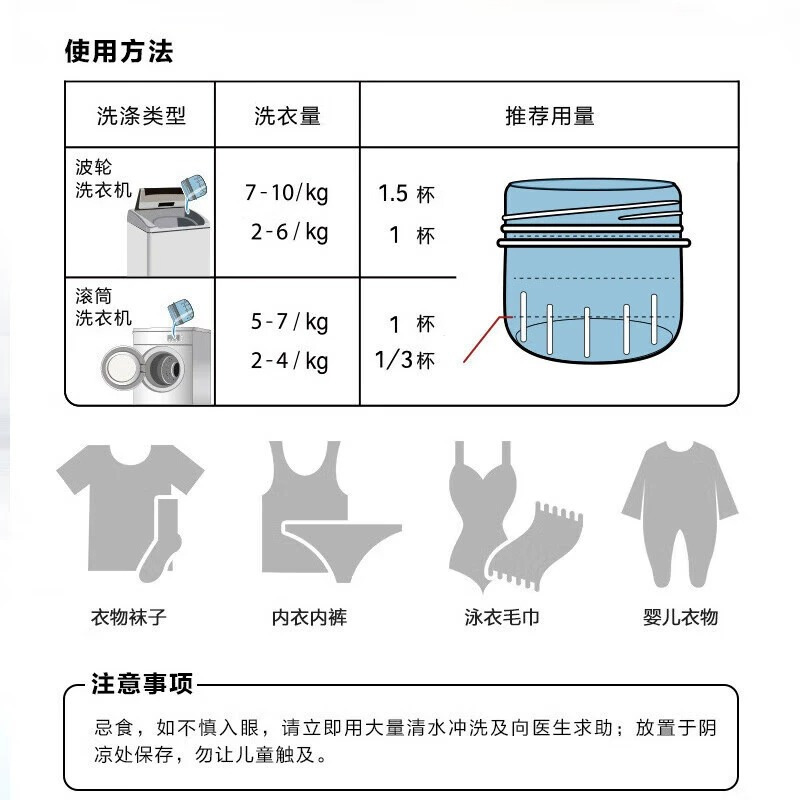 威露士la有氧洗衣液3L瓶装深层去污除菌洁净温和亲肤家用正品