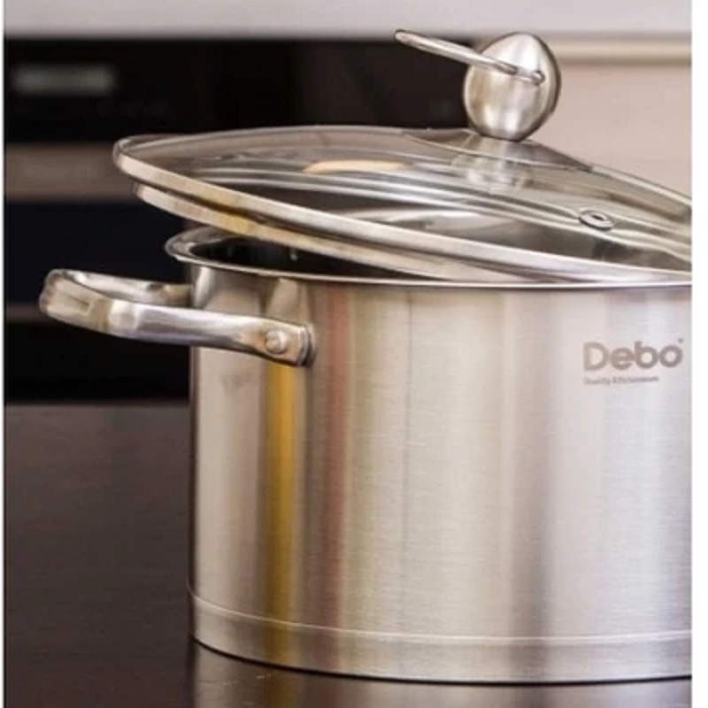 德铂(Debo)科堡20cm节能营养汤锅DEP-305不锈钢直角复底加厚无涂层 单个装