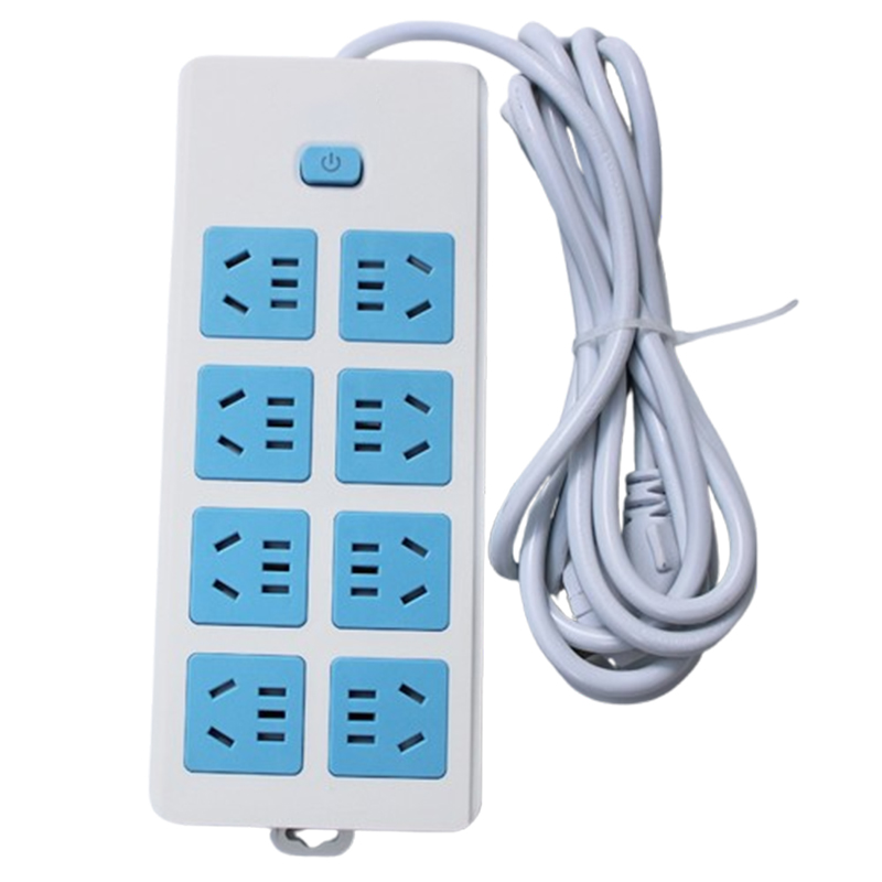 杰储 GS-207 5米 8插位 接线板 (计价单位:个) 蓝白色高清大图