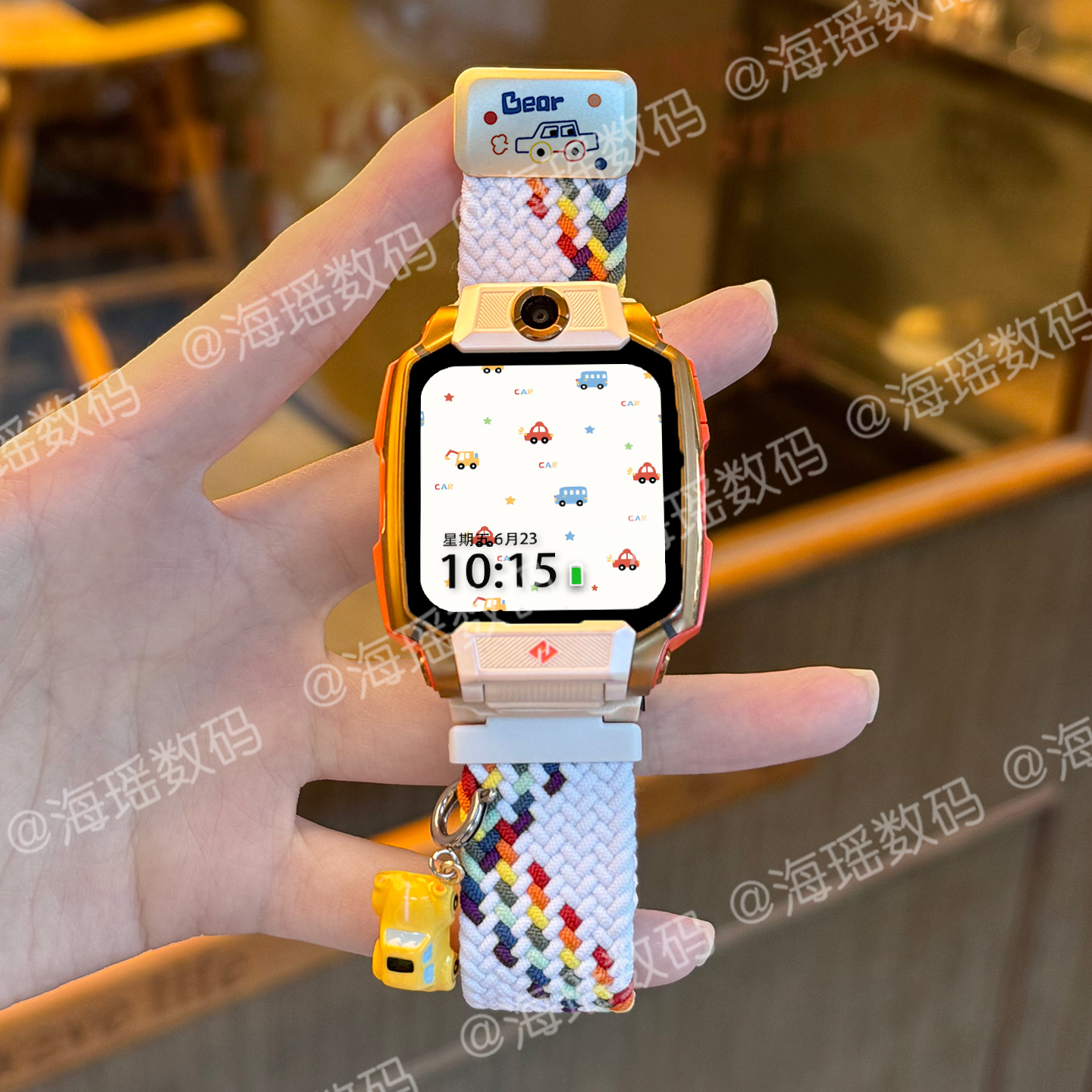 【炫酷汽车】适用于小天才电话手表表带z11/z10/z9编织尼龙z8/z7保护套z6pro/d3儿童磁吸秋冬款3139g 白彩 7