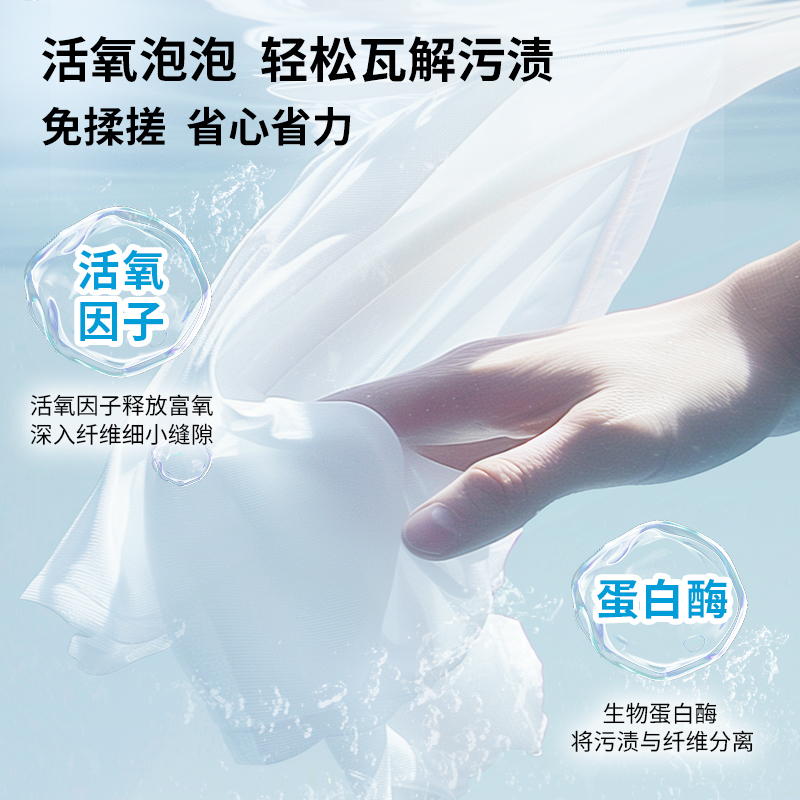 立白小白白活氧泡泡粉450g活氧去渍亮白焕新除菌除霉持久留香高清大图