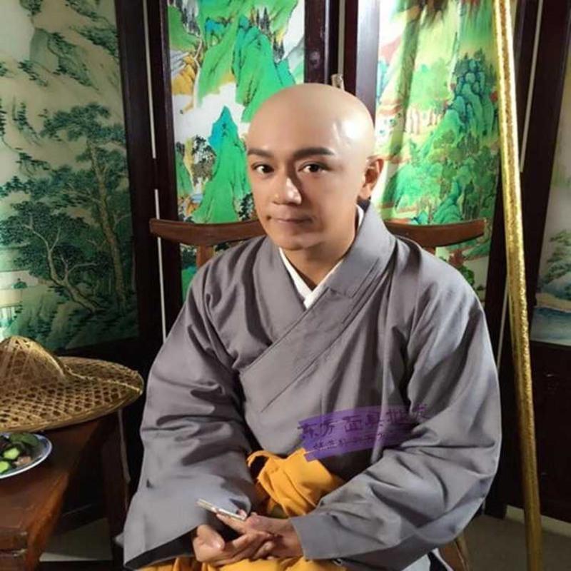 胶水 演员假光头套仿真乳胶头套儿童演出假发秃头cos和尚光头套男女