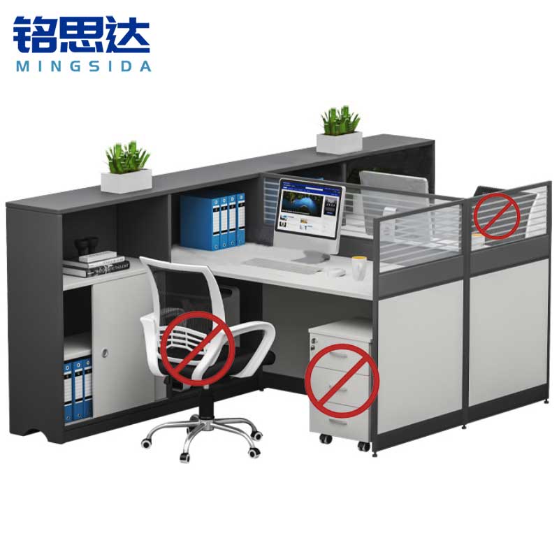 铭思达屏风工位1.72米对坐双人张高清大图