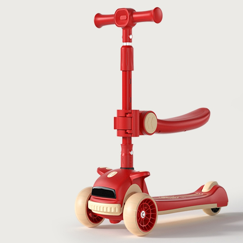 凤凰(phoenix)滑板车儿童1一3一6一12岁宝宝8小孩可坐骑可折叠三合一