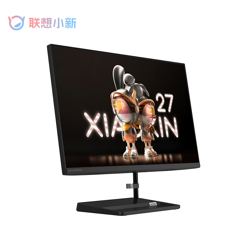 联想(Lenovo)小新27 锐龙版 27英寸一体台式机电脑 R5-7430U 16G 512G 集显 w11 黑色 官方标配高清大图