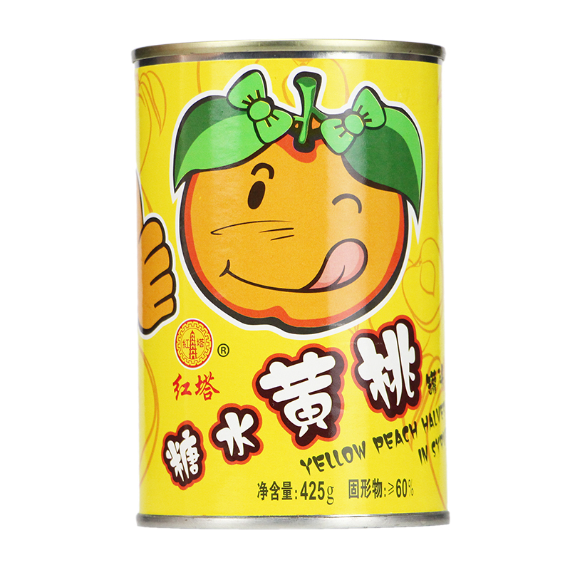 红塔黄桃对开罐头食品即食水果桃子水果新鲜桃罐头水蜜桃整箱