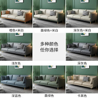 兰秀家居 意式轻奢极简科技布沙发组合北欧直排小户型整装客厅家具免洗乳胶实木布艺沙发
