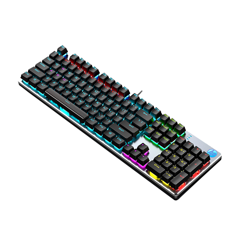 评价赠桌垫hp惠普gk400f机械键盘电脑台式办公游戏打字混光青轴黑轴