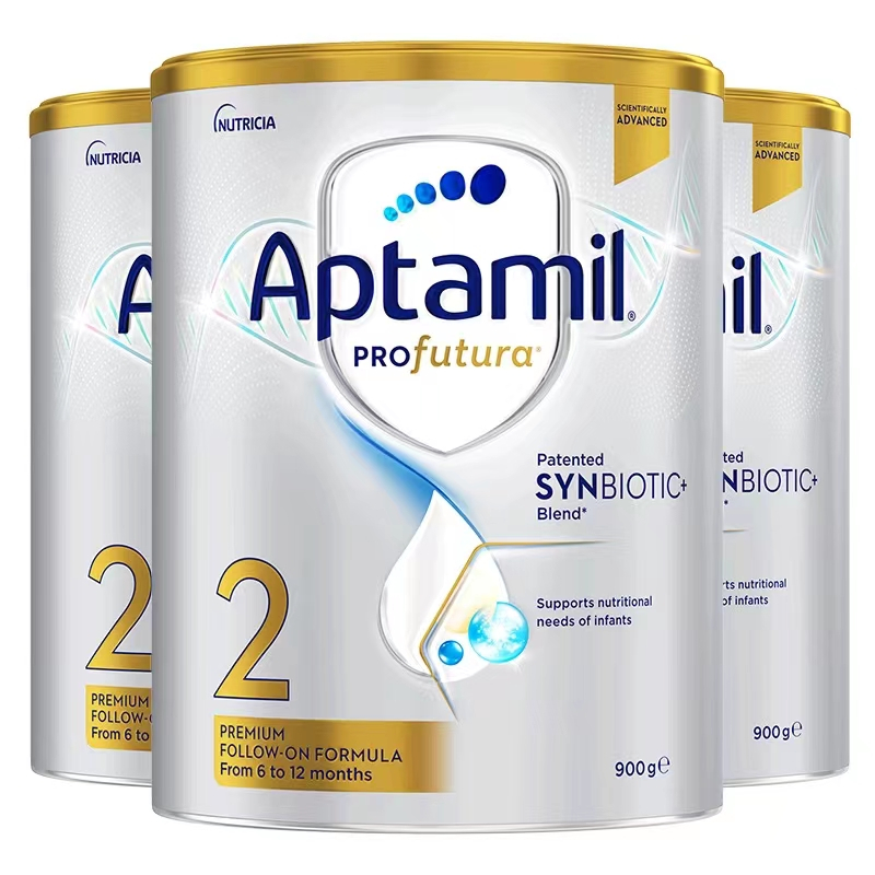 有效期到27年5月-3罐装 | Aptamil 澳洲爱他美白金版(土豪金)2段 婴幼儿配方奶粉(6-12个月)900g